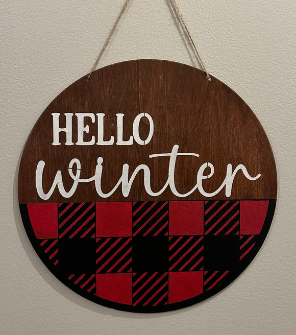 Hello Winter Door/Wall hanger