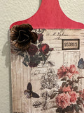 Roses and Butterfly Wall Hanger with Flower embellishments