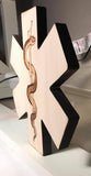 Star of life 10.25 inch wood cutout pyrography design.